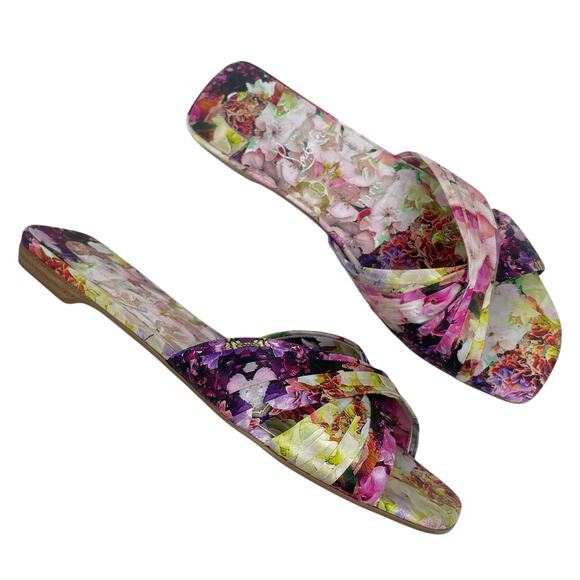 Christian Louboutin Nicol is Back Floral Satin Flat Slide Size 40 - Picture 5 of 16